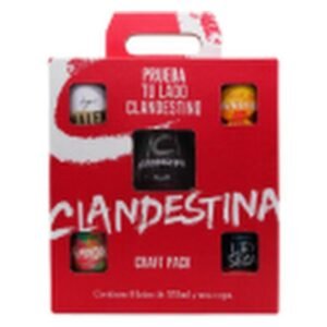 Clandestina Cerveza Artesanal Variada 8 Unidades 355 mL + Copa | ASSORTED CRAFT BEER 8 UNITS / 355 ML + CUP