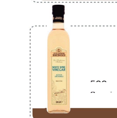 FILIPPO BERIO VINAGRE DE VINO BLANCO 500 ML - 6 UNI/CAJA | FILIPPO BERIO WHITE WINE VINEGAR 500 ML - 6 UNIT/BOX