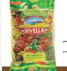 DIVELLA FARFALLE POMODORO SPINACI 85 500 G - 24 UNI/CAJA | DIVELLA FARFALLE POMODORO SPINACI 85 500 G - 24 UNIT/BOX