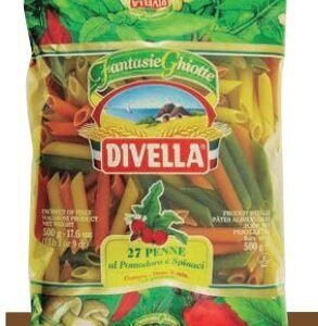 DIVELLA PENNE POMODORO SPINACI 27 500 G - 24 UNI/CAJA | DIVELLA PENNE POMODORO SPINACI 27 500 G - 24 UNIT/BOX
