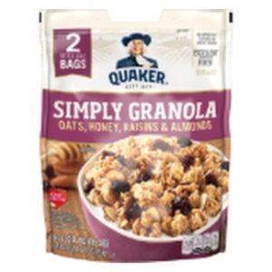 Quaker Simply Granola Avena, Miel, Pasas y Almendras 2 Unidades / 978 g / 34.5 oz | GRANOLA WITH OATS, HONEY, RAISINS AND ALMONDS 2 UNITS / 978 g / 34.5 oz