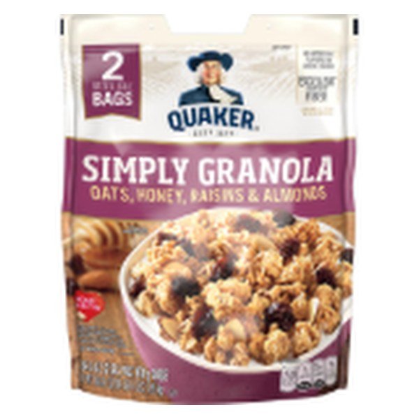 Quaker Simply Granola Avena, Miel, Pasas y Almendras 2 Unidades / 978 g / 34.5 oz | GRANOLA WITH OATS, HONEY, RAISINS AND ALMONDS 2 UNITS / 978 g / 34.5 oz