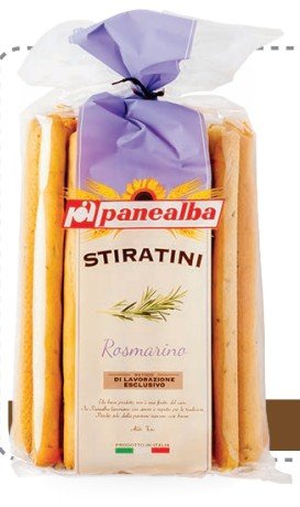 PANEALBA STIRATINI ROMERO 150 G - 15 UNI/CAJA | PANEALBA STIRATINI ROSEMARY BREADSTICKS 150 G - 15 UNIT/BOX