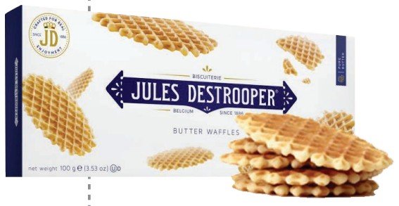 JULES DESTROOPER WAFFLE DE MANTEQUILLA 100 G - 1 UNI/CAJA | JULES DESTROOPER BUTTER WAFFLE 100 G - 1 UNIT/BOX