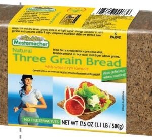 MESTEMACHER PAN THREE GRAIN 500 G - 12 UNI/CAJA | MESTEMACHER THREE GRAIN BREAD 500 G - 12 UNIT/BOX