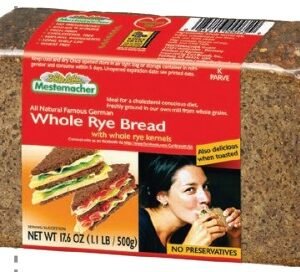 MESTEMACHER PAN WHOLE RYE 500 G - 12 UNI/CAJA | MESTEMACHER WHOLE RYE BREAD 500 G - 12 UNIT/BOX