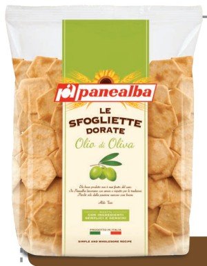 PANEALBA SFOGLIETTE DORATE OLIO DI OLIVA 180 G - 10 UNI/CAJA | PANEALBA SFOGLIETTE DORATE OLIVE OIL 180 G - 10 UNIT/BOX