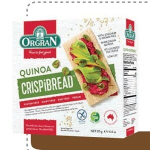 ORGRAN TORTITAS DE MULTICEREAL CON QUINOA 125 G - 6 UNI/CAJA | ORGRAN QUINOA CRISPBREAD 125 G - 6 UNIT/BOX