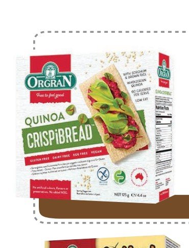 ORGRAN TORTITAS DE MULTICEREAL CON QUINOA 125 G - 6 UNI/CAJA | ORGRAN QUINOA CRISPBREAD 125 G - 6 UNIT/BOX