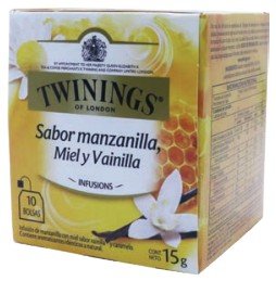 TWININGS T? DE MANZANILLA MIEL Y VAINILLA 15 G - 12 UNI/CAJA | TWININGS HONEY AND VANILLA CAMOMILE TEA 15 G - 12 UNIT/BOX