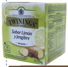 TWININGS T? DE LIM?N Y JENGIBRE 15 G - 12 UNI/CAJA | TWININGS LEMON AND GINGER TEA 15 G - 12 UNIT/BOX