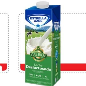 ESTRELLA AZUL LECHE DESLACTOSADA 2% 946 ML - 12 UNI/CAJA | ESTRELLA AZUL LACTOSE FREE MILK 2% 946 ML - 12 UNIT/BOX