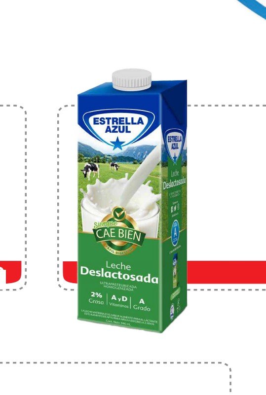 ESTRELLA AZUL LECHE DESLACTOSADA 2% 946 ML - 12 UNI/CAJA | ESTRELLA AZUL LACTOSE FREE MILK 2% 946 ML - 12 UNIT/BOX