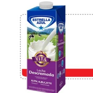 ESTRELLA AZUL LECHE DESCREMADA 0.5% 946 ML - 12 UNI/CAJA | ESTRELLA AZUL SKIM MILK 0.5% 946 ML - 12 UNIT/BOX