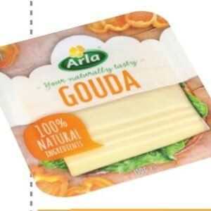 ARLA QUESO GOUDA REBANADO 150 G - 14 UNI/CAJA | ARLA SLICED GOUDA CHEESE 150 G - 14 UNIT/BOX