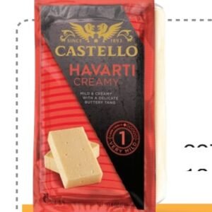 CASTELLO HAVARTI CREAMY 227 G - 12 UNI/CAJA | CASTELLO CREAMY HAVARTI 227 G - 12 UNIT/BOX