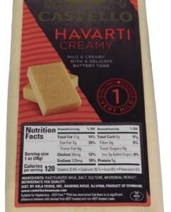 CASTELLO HAVARTI BLOQUE +/- 4.40 KG - 1 UNI/CAJA | CASTELLO HAVARTI BLOCK +/- 4.40 KG - 1 UNIT/BOX