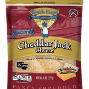 DUTCH FARMS CHEDDAR JACK RALLADO 227 G - 12 UNI/CAJA | DUTCH FARMS SHREDDED CHEDDAR JACK 227 G - 12 UNIT/BOX