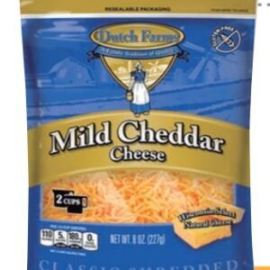 DUTCH FARMS MILD CHEDDAR RALLADO 227 G - 12 UNI/CAJA | DUTCH FARMS SHREDDED MILD CHEDDAR 227 G - 12 UNIT/BOX