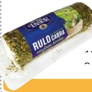 EL PASTOR QUESO RULO DE CABRA CON FINAS HIERBAS 125 G - 8 UNI/CAJA | EL PASTOR GOAT CHEESE LOG WITH FINE HERBS 125 G - 8 UNIT/BOX