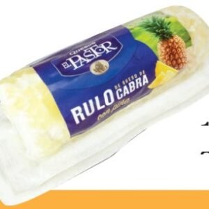 EL PASTOR QUESO RULO DE CABRA CON PI?A 125 G - 8 UNI/CAJA | EL PASTOR GOAT CHEESE LOG WITH PINEAPPLE 125 G - 8 UNIT/BOX