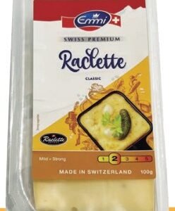 EMMI QUESO RACLETTE REBANADO 100 G - 10 UNI/CAJA | EMMI SLICED RACLETTE CHEESE 100 G - 10 UNIT/BOX