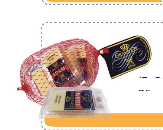 GRAND'OR QUESO EDAM PORCI?N REDECILLAS (5X20G) - 25 UNI/CAJA | GRAND'OR EDAM CHEESE PORTION NETS (5X20G) - 25 UNIT/BOX