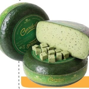 GARDELI QUESO PESTO VERDE RUEDA 4.45KG - 1 UNI/CAJA | GARDELI GREEN PESTO CHEESE WHEEL 4.45KG - 1 UNIT/BOX