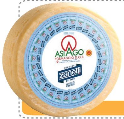 ZANETTI ASIAGO FRESCO RUEDA +/- 13.5 KG - 1 UNI/CAJA | ZANETTI FRESH ASIAGO WHEEL +/- 13.5 KG - 1 UNIT/BOX