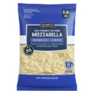 Member's Selection Queso Mozzarella Rallado 2.26 kg / 5 lb | CHEESE, MOZZARELLA, GRATED 2.26 kg / 5 lb