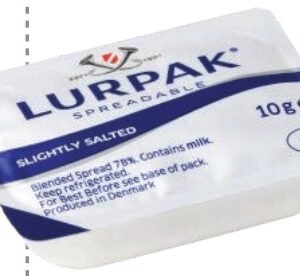 LURPAK MANTEQUILLA CON SAL 10 G - 600 UNI/CAJA | LURPAK SALTED BUTTER 10 G - 600 UNIT/BOX