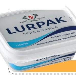 LURPAK MANTEQUILLA UNTABLE LIGHTER CON SAL 250 G - 12 UNI/CAJA | LURPAK LIGHTER SALTED SPREADABLE BUTTER 250 G - 12 UNIT/BOX