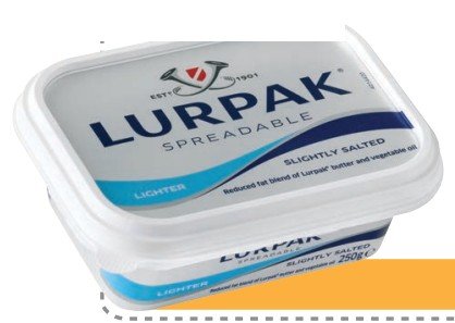 LURPAK MANTEQUILLA UNTABLE LIGHTER CON SAL 250 G - 12 UNI/CAJA | LURPAK LIGHTER SALTED SPREADABLE BUTTER 250 G - 12 UNIT/BOX