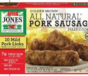 JONES MILD PORK SAUSAGE LINK 198 G - 12 UNI/CAJA | JONES MILD PORK SAUSAGE LINK 198 G - 12 UNIT/BOX