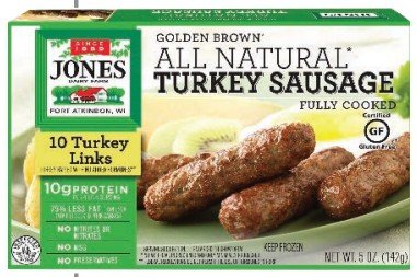 JONES TURKEY SAUSAGE LINK 142 G - 12 UNI/CAJA | JONES TURKEY SAUSAGE LINK 142 G - 12 UNIT/BOX