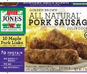 JONES MAPLE PORK SAUSAGE LINK 198 G - 12 UNI/CAJA | JONES MAPLE PORK SAUSAGE LINK 198 G - 12 UNIT/BOX