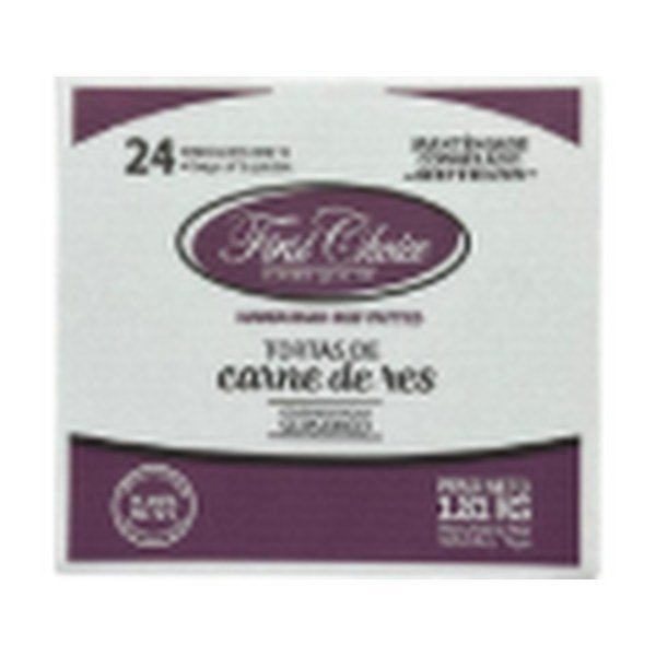 First Choice Tortas de Carne para Hamburguesa 24 Unidades / 78 g / 2.7 oz | FROZEN HAMBURGER MEAT PATTIES 24 UNITS / 78 g / 2.7 oz