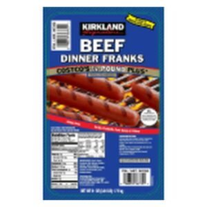Kirkland Signature Salchicha de Res 1.72 kg / 60.8 oz | BEEF SAUSAGES (FRANKS) 1.72 kg / 60.8 oz