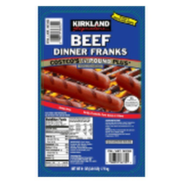 Kirkland Signature Salchicha de Res 1.72 kg / 60.8 oz | BEEF SAUSAGES (FRANKS) 1.72 kg / 60.8 oz