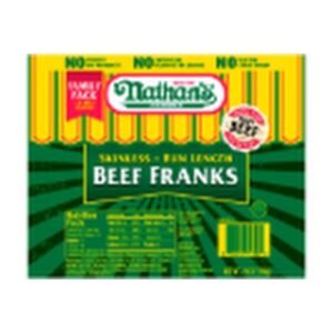 Nathan's Salchichas de Res sin Piel 794 g / 1.75 lb | SKINLESS BEEF SAUSAGES (FRANKS) 794 g / 1.75 lb