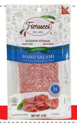 FIORUCCI SALAMI HARD REBANADO 113 G - 12 UNI/CAJA | FIORUCCI SLICED HARD SALAMI 113 G - 12 UNIT/BOX