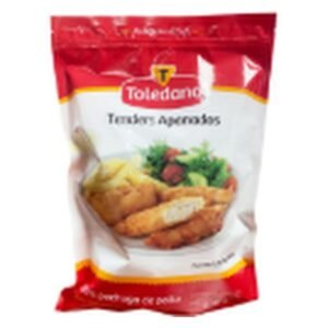 Toledano Tiras de pollo Apanadas 1.36 kg / 3 lb | FROZEN BREADED CHICKEN STRIPS 1.36 kg / 3 lb