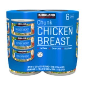 Kirkland Signature Pechuga de Pollo en Agua Enlatada 6 Unidades / 196 g / 7 oz | CANNED CHICKEN BREAST IN WATER 6 UNITS / 196 g / 7 oz