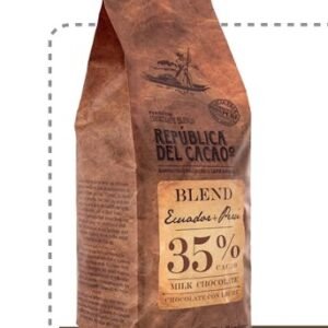 REP?BLICA DEL CACAO CHOCOLATE LECHE ECUADOR-PERU 35% 2.5 KG - 4 PAQ/CAJA | REP?BLICA DEL CACAO MILK CHOCOLATE ECUADOR-PERU 35% 2.5 KG - 4 PACK/BOX