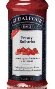 ST. DALFOUR MERMELADA DE FRESA Y RUIBARBO 284 G - 24 UNI/CAJA | ST. DALFOUR STRAWBERRY & RHUBARB JAM 284 G - 24 UNIT/BOX