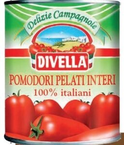 DIVELLA POMODORI PELATI INTERI 800 G - 12 UNI/CAJA | DIVELLA WHOLE PEELED TOMATOES 800 G - 12 UNIT/BOX
